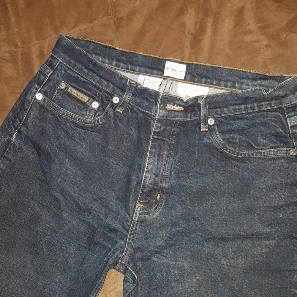 "CK" dark wash jeans
